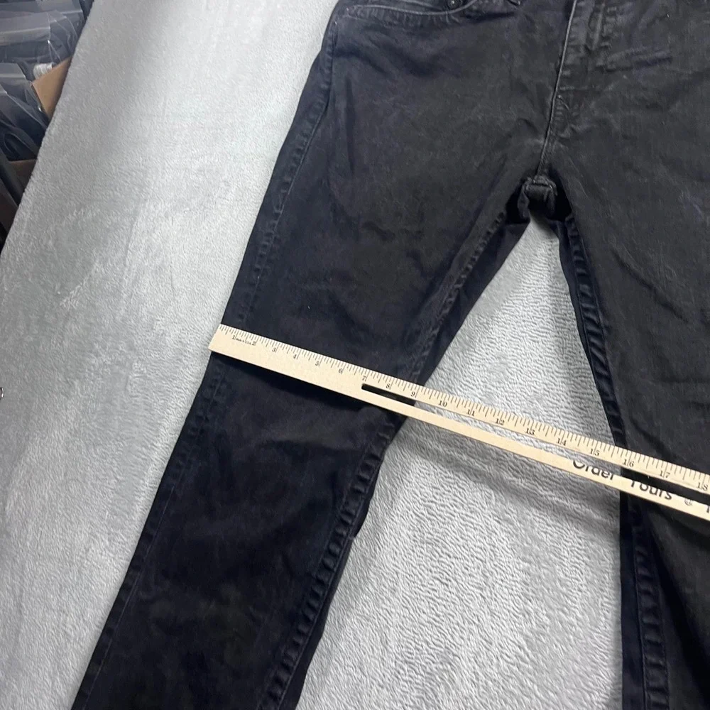 True Religion Geno Relaxed Slim Black Denim Jeans Mens Size 38